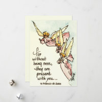 Heavenly Angels with Saying of Comfort Sketch
