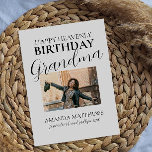 Heavenly Birthday Grandma Photo Memorial