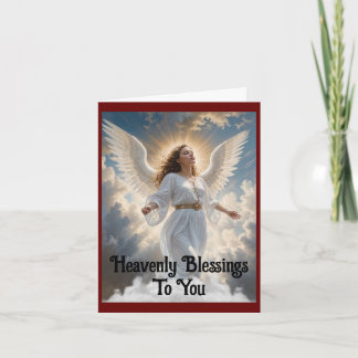 Heavenly Blessings Angel Greeting Card