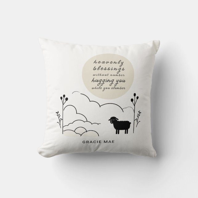 Heavenly Blessings Prayer | Neutral Colours | Shee Cushion (Front)