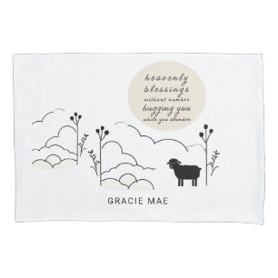Heavenly Blessings Prayer Neutral Colours Shee Pillowcase