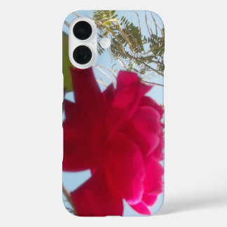 Heavenly Bloom | A Red Rose Against the Blue Sky  iPhone 16 Case