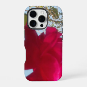 Heavenly Bloom A Red Rose Against the Blue Sky iPhone 16 Pro Case