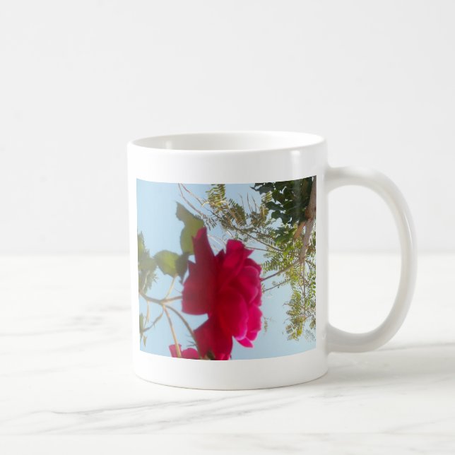 Heavenly Bloom: A Rose Against the Sky Coffee Mug (Right)