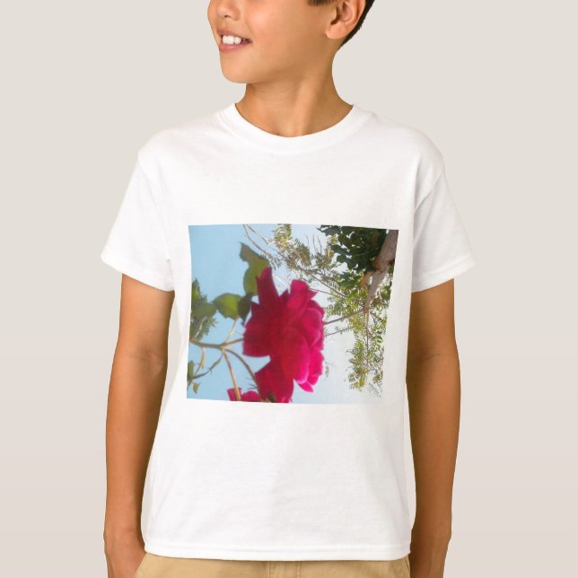 Heavenly Bloom: A Rose Against the Sky T-Shirt (Front)
