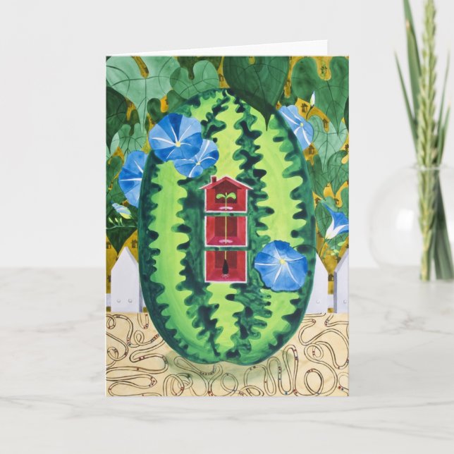 Heavenly Blue by Catharine Kim Woodin Thank You Card (Front)