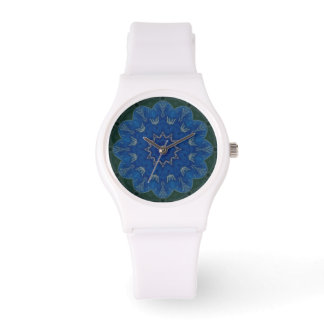 Heavenly Blue Flower Mandala Watch sporty