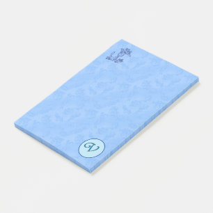 Heavenly blue Monogram (A-Z) Post-it Notes