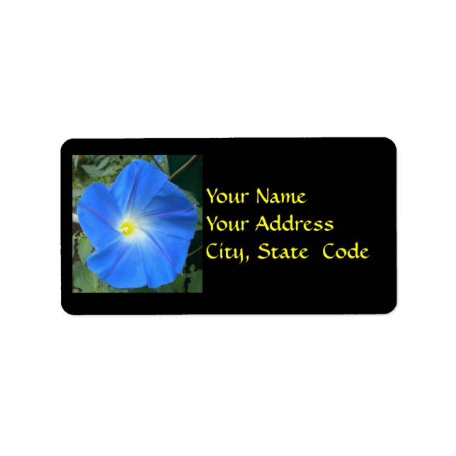 Heavenly Blue Morning Glory Address labels (Front)