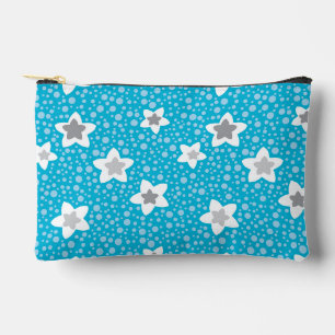 Heavenly blue polka dot retro with stars accessory pouch