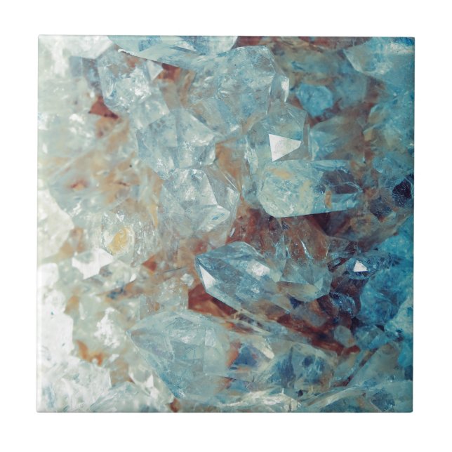 Heavenly Blue Quartz Crystal Tile (Front)