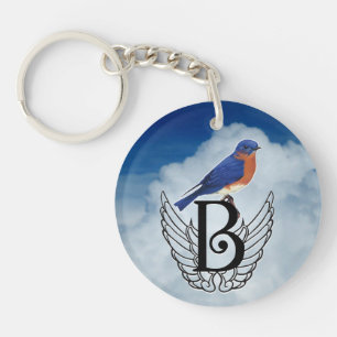 Heavenly BlueBirds Key Ring