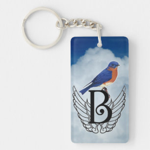 Heavenly BlueBirds Key Ring