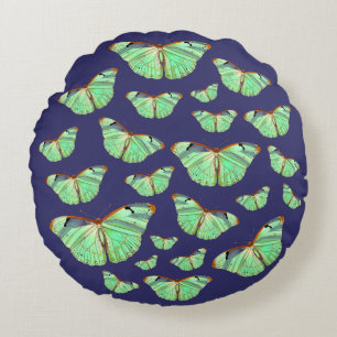 Heavenly Butterflies Round Pillow
