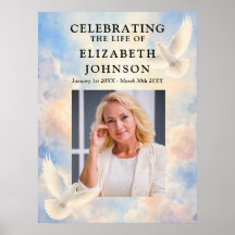 Heavenly Celebration of Life Photo Welcome Sign
