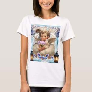 Heavenly Cherub Angel Lotus Flower   Ethereal Fant T-Shirt
