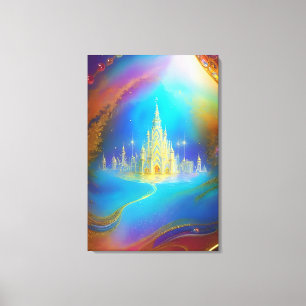 Heavenly City Christian Jewel Colours Canvas Print