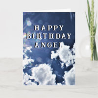 Heavenly Clouds "Happy Birthday" "Angel"
