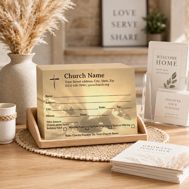 Heavenly Cross Church Tithe Offering Template Envelope (Creator Uploaded)