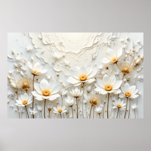 Heavenly, dreamy floral artwork #1 poster (Front)