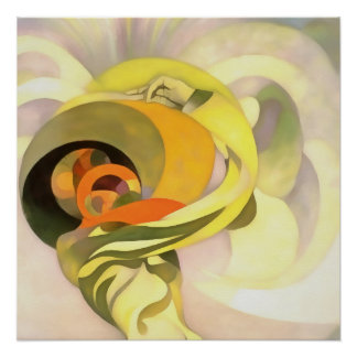 Heavenly Floral Abstract Calla Lily Personificatio Poster
