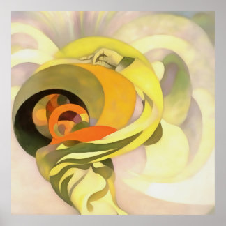 Heavenly Floral Abstract Calla Lily Personificatio Poster