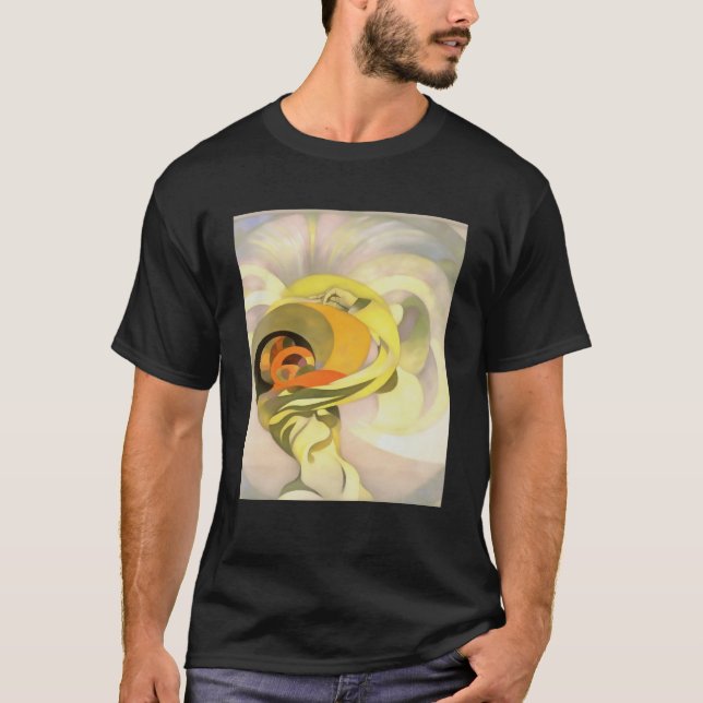 Heavenly Floral Abstract Calla Lily Personificatio T-Shirt (Front)