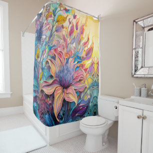 Heavenly Floral Harmony Shower Curtain