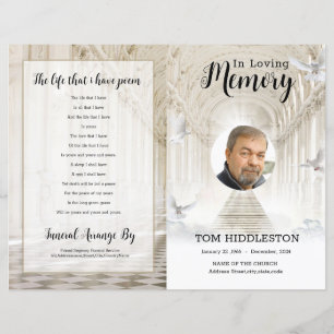 Heavenly Funeral Program Template