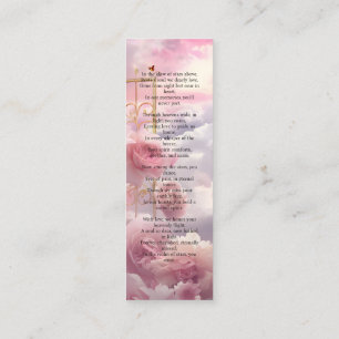 Heavenly Garden of Roses Memorial Bookmark LIA003 Mini Business Card