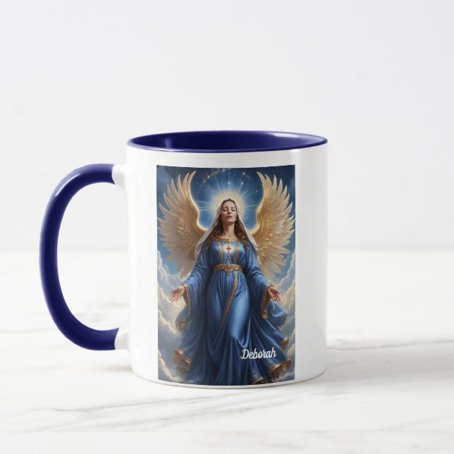 Heavenly Guardian Angel With Blue Gown  Mug (Left)