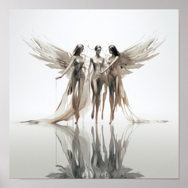 Heavenly Harmony: Angelic Reflections Poster (Front)