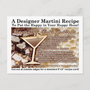 Heavenly Hash Martini Recipe Postcard