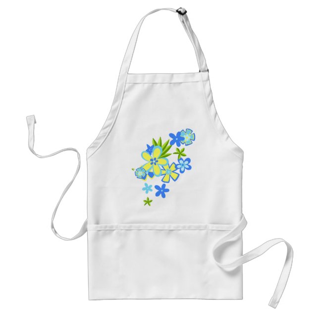 Heavenly Hula Flowers Chef's Apron (Front)