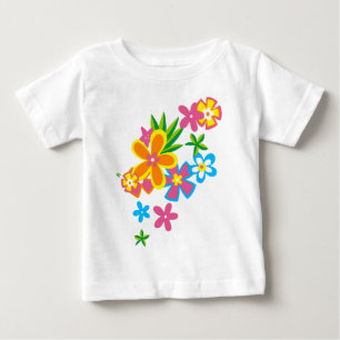 Heavenly Hula Hawaiian Flowers Girls Baby T-Shirt