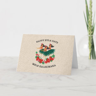 Heavenly Hula Holiday Hawaiian Hula Girls Card