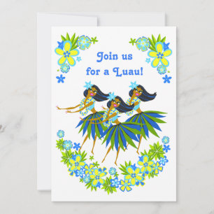 Heavenly Hula Luau & BBQ Invitations