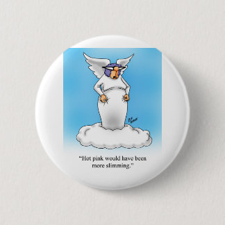 Heavenly Humour Angel Cartoon Gift! 6 Cm Round Badge