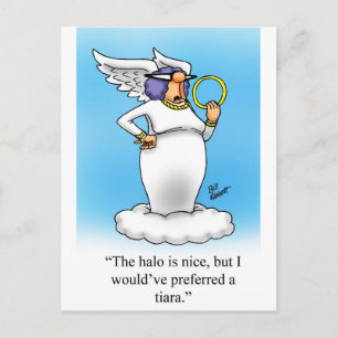 Heavenly Humour Angel Fashion Cartoon Gift! Postcard