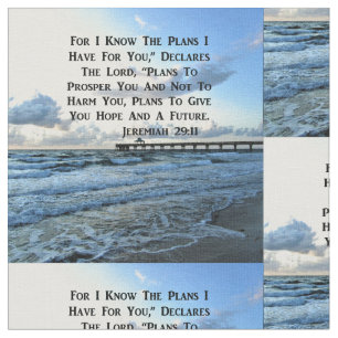 HEAVENLY JEREMIAH 29:11 SCRIPTURE DESIGN FABRIC