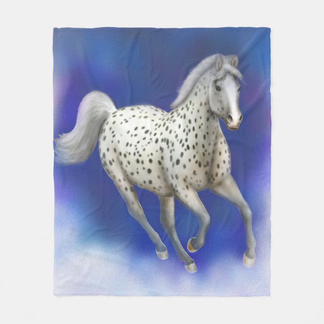 Heavenly Leopard Appaloosa Fleece Blanket (Front)