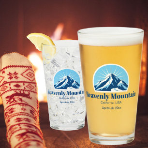 Heavenly Mountain California ski resort beer  Glass