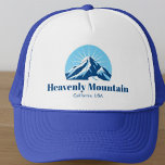 Heavenly Mountain California ski resort clothing  Trucker Hat<br><div class="desc">This lovely hat with a gorgeous blue mountain and a sunny background from Heavenly Mountain California. It's the perfect gift for tourists on a ski vacation!</div>