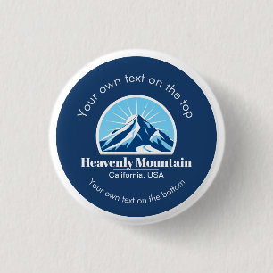Heavenly Mountain California ski vacation 3 Cm Round Badge
