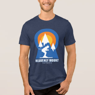 Heavenly Mountain Ski Retro T-Shirt Tri-Blend Shirt