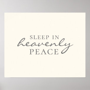 Heavenly Peace Christmas Holiday Typography Poster