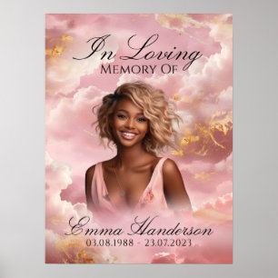 Heavenly Pink Clouds Memorial Welcome Sign