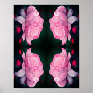 Heavenly Pink Rose Flower Abstract  Poster