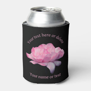 Heavenly Pink Rose Personalised Can Cooler
