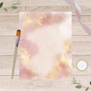 Heavenly Pink Watercolor Scrapbook Paper